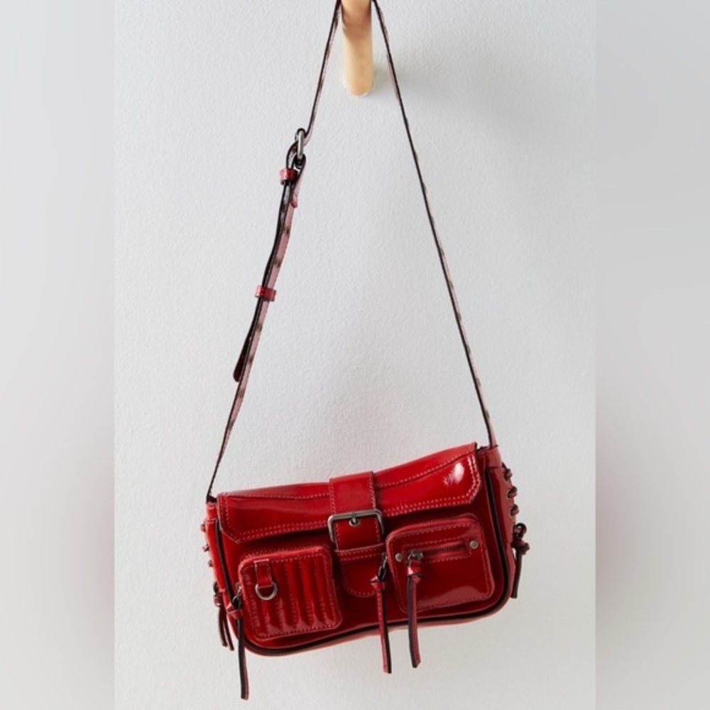 Red Studded Women's Bag